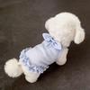 Bow Decor Pet Dog Dress Lightweight Breathable Dog Harness Vest Cute Style Dog Skirt Daily Wear
