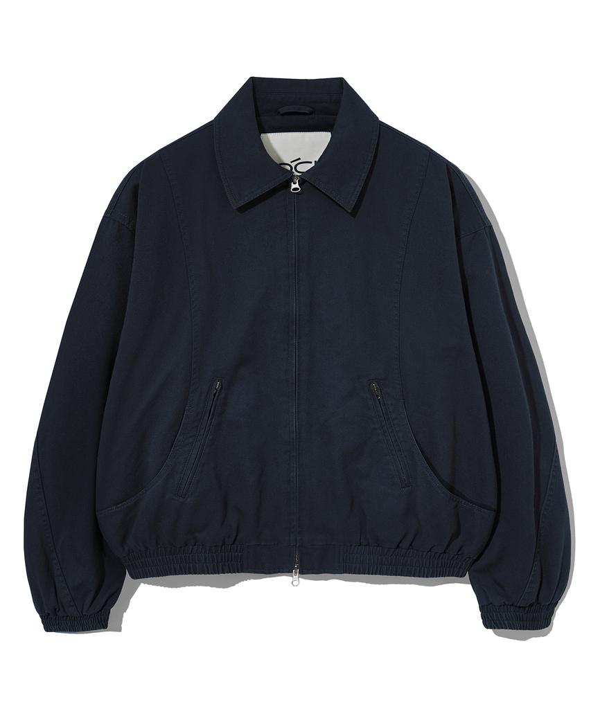 Costume O’Clock Cotton Curved Washed Blouson Jacket Navy Coosjk042Navy