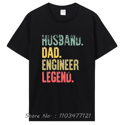 Mens Funny Vintage Shirt Husband Dad Engineer Legend Retro T-Shirt Top T-Shirts Comfortable Men Tees Clothing Oversized Tshirt