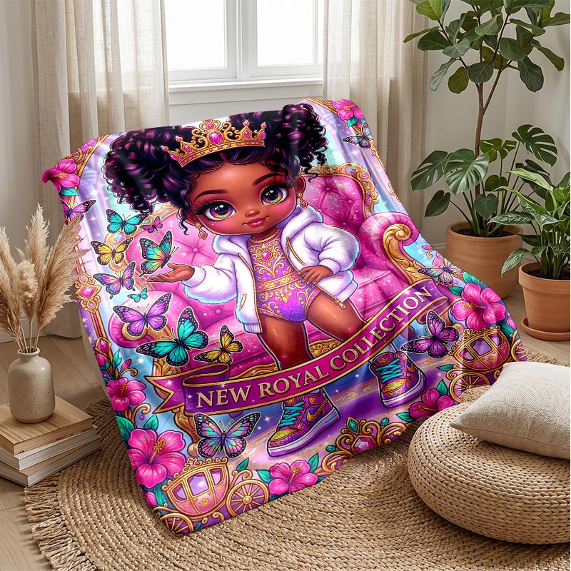 Royal Fantasy Throne Theme Blanket Lightweight Warm Flannel Blanket Decorative Throw Blanket for Home Decoration