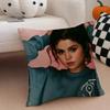 S-Selena Gomez Cushion Cover Linen Pillow Case Soft Breathable Protective Couch Room Decoration