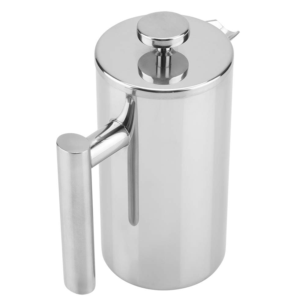 Double-Walled Stainless Steel French Press Coffee Maker with Filter, Teapot for Home, Office, or Coffee House (1000ML)