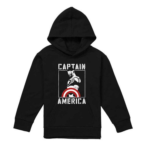 Captain America Childrens/Kids Stencil Pull Over Hoodie