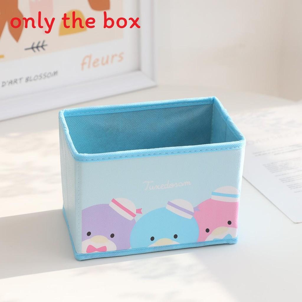 Hello Kitty Kuromi Cinnamoroll My Melody Pattern Foldable Desktop Storage Box For Makeup And Office Supplies