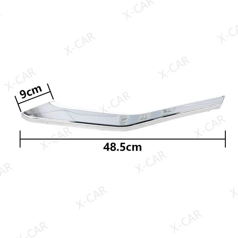 Front Bumper Headlight Foglamp Lower Chrome Trim Strip Molding Decorative Cover Lid For Mitsubishi Eclipse Cross 2018 -