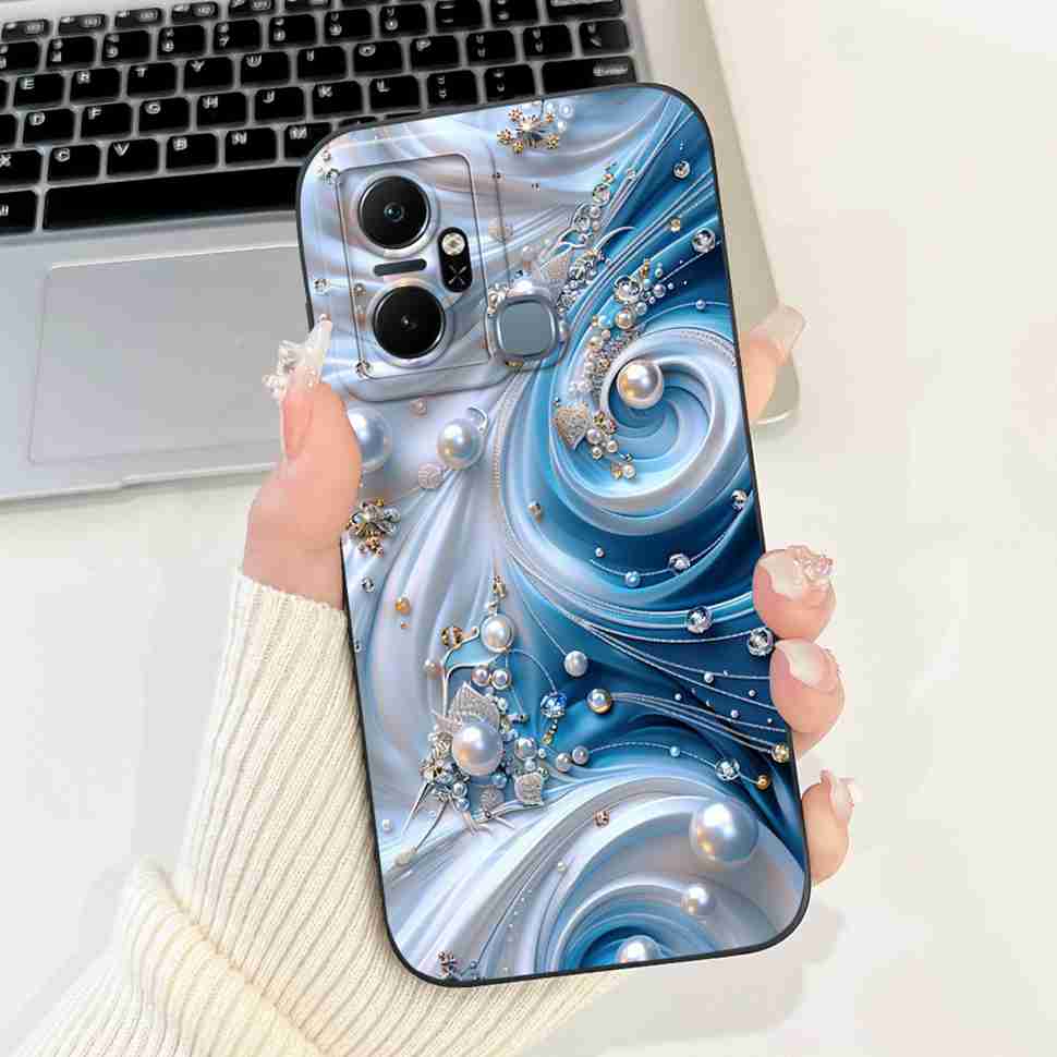 For Infinix Smart 6 Plus X6823C Case Luxury Floral Fashion Soft Silicone Cover For Infinix Smart 6Plus X6823 6.6" Phone Case