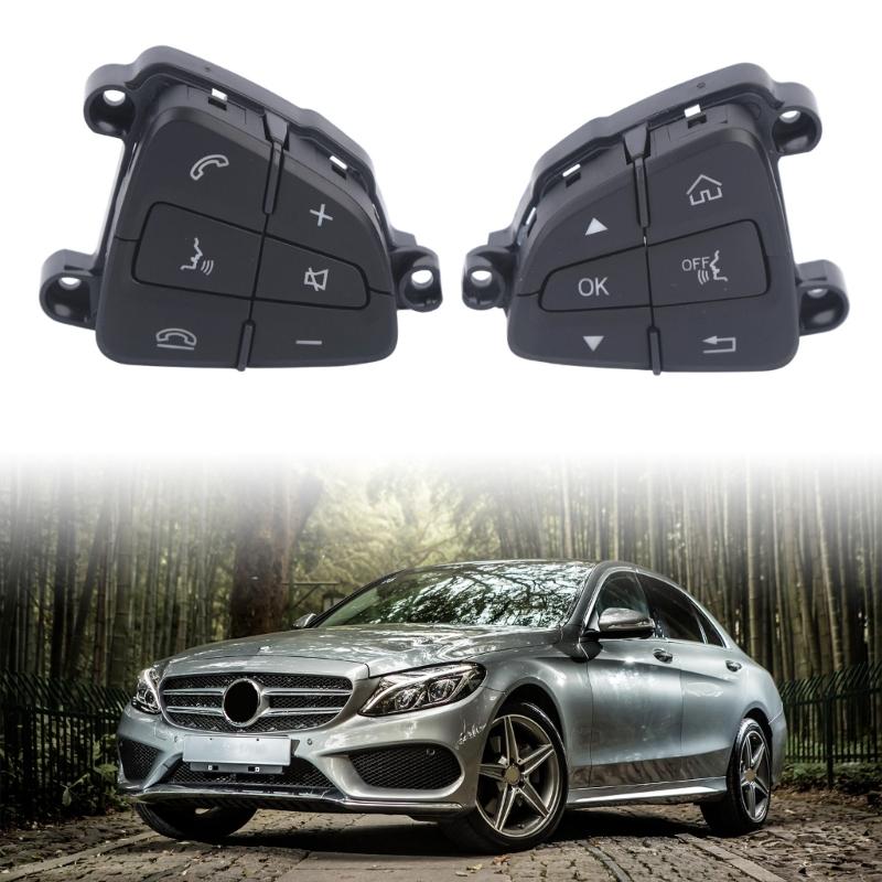 W205 Steering Wheel Button Set for W205 2014-2017, Left Right Button Panels Part Number A0999050300 A0999050200