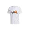 Lil Stripe Gato Cartoon Print Sport Kurzarm T-Shirt Herren Tops Weiß HB5483