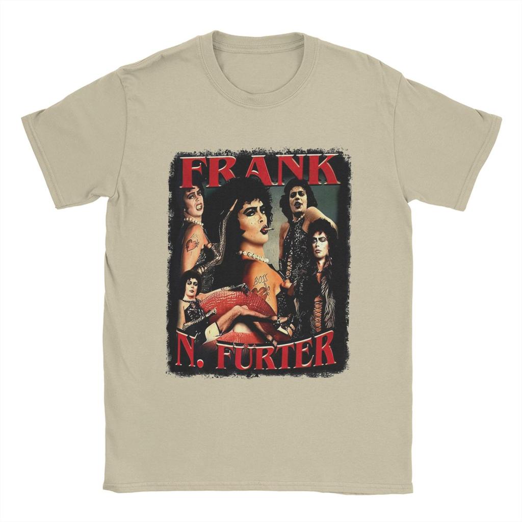 Frank N Furter Herr T-shirt The Rockys Horror Picture Show Roliga T-shirts Kortärmad O-hals T-shirts 100% Bomull Festkläder