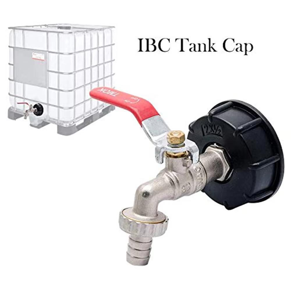 S60x6 Coarse Thread IBC Tank Tap Connector 1/2'' 3/4'' Water Coupling Adapter Garden Replacement Valve