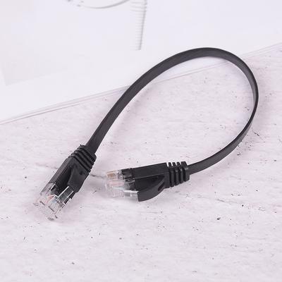 Czarny kabel Rj45 Ethernet 10 cali 25 cm sieciowy kabel krosowy Cat Internet Cat6 Wire