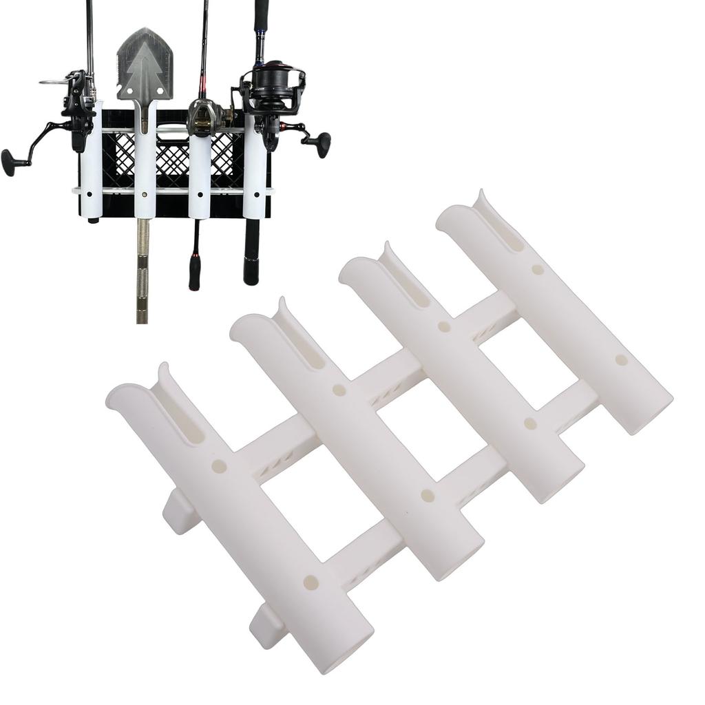 Boat Wall Mounted Fishing Rod Holder 4 Tubes Nylon Vertical Fishing Pole Rack for Boats Yacht Kayak