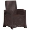 Garden Recliner Rattan Look 2 Pcs Brown and Anthracite PP