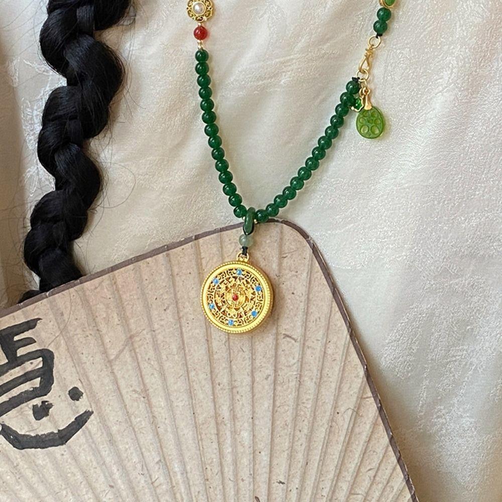Exquisite New Chinese Pearl Nceklace Zinc Zinc Alloy Pendant Vintage Sweater Chain  Cheongsam