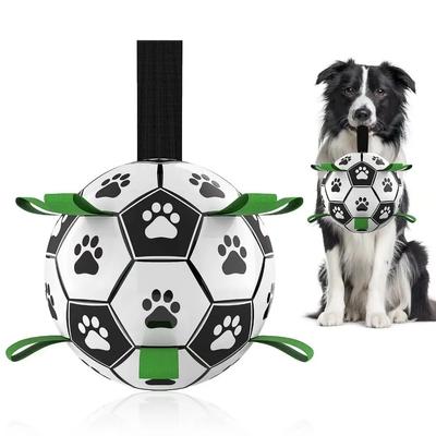 Juguete interactivo de fútbol para perros Balón de fútbol inflado Juguete de entrenamiento para perros Exterior Bolas para Border Collie para perros grandes Suministros para mascotas