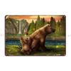 Bears With Butterflies Metal Plaque Rusty Garage Plaques Create Custom Classic Tin Sign Poster