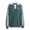 Originals FW25 Boucle Loose Fit Striped Long Sleeve Polo Shirt Women Tops KS7790