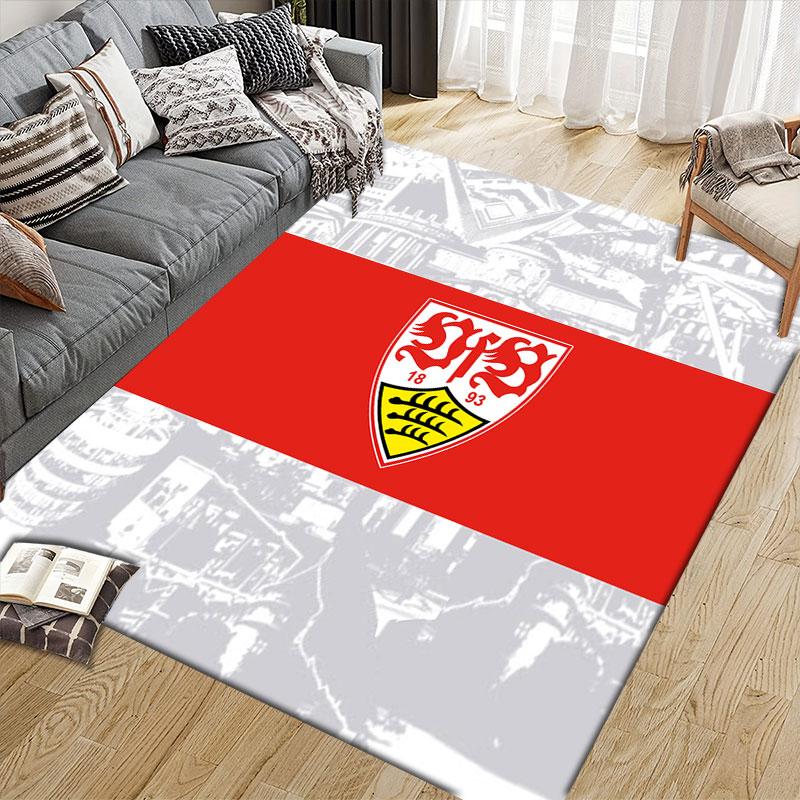 VFB logo Flannel Printed Carpet, Home Sofa Decoration for Living Room & Bedroom, Non‑Slip Play Flannel Floor Mat for Game Room