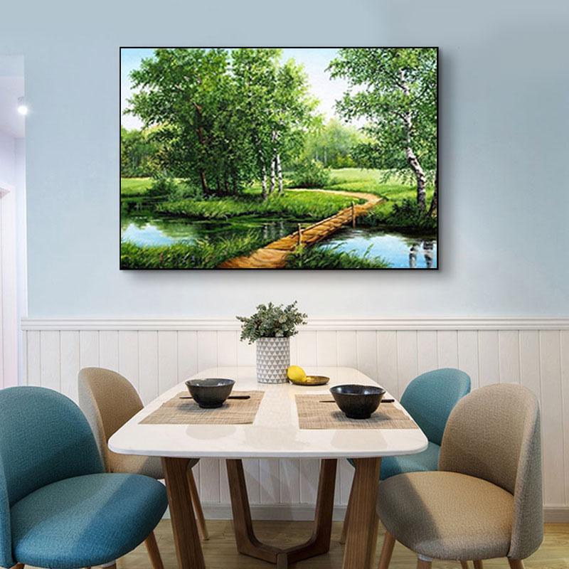 Landscape House DIY 5D Diamond Painting Full Round Drill Mosaic Rhinestone Scenery Diamond Embroidery Cross Stitch Home Decor