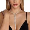 Accessories, Fashion Sparkling Fringed Necklace European and American Evening Party Full Diamond Necklace Necklace