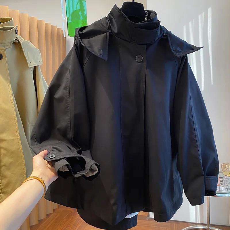 Women Spring Autumn Casual Loose Long Sleeve Trench Coat Short Windbreaker Women Outerwear