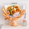Crocheted Flower Bouquet Knitted Flowers Artificial Flowers Graduation Bouquet Party Supplies Mother'S Day Gift Wedding Gifts
