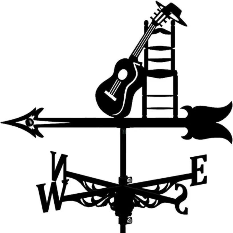 Stainless Steel Weather Vane Ornament for Outdoor Courtyard