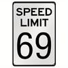 Vintage D Flat Speed Limit  Retro Tin Sign  Humorous Road Sign Themed Metal Wall Decor for Garage Man Cave  Adult Humor