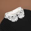 Perfect Match New Fake Collar Shirt Women White Lapel Ruffles Stand False Collar Woman Girls Detachable Collar Lace Removable Half Shirt