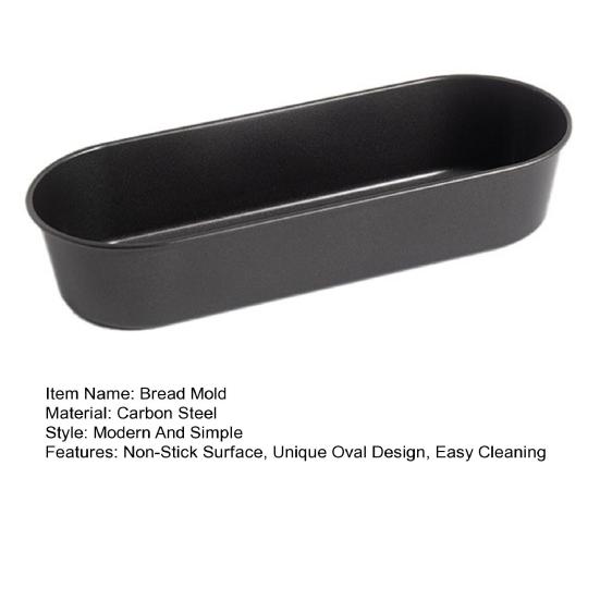 Long Toast Bread Pan Carbon Steel Hot Dog Bun Embryo Mold Non-Stick Household Baking