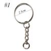25mm NEW Split Ring Polished Silver Key Fob Keychain Keyring Short Chain