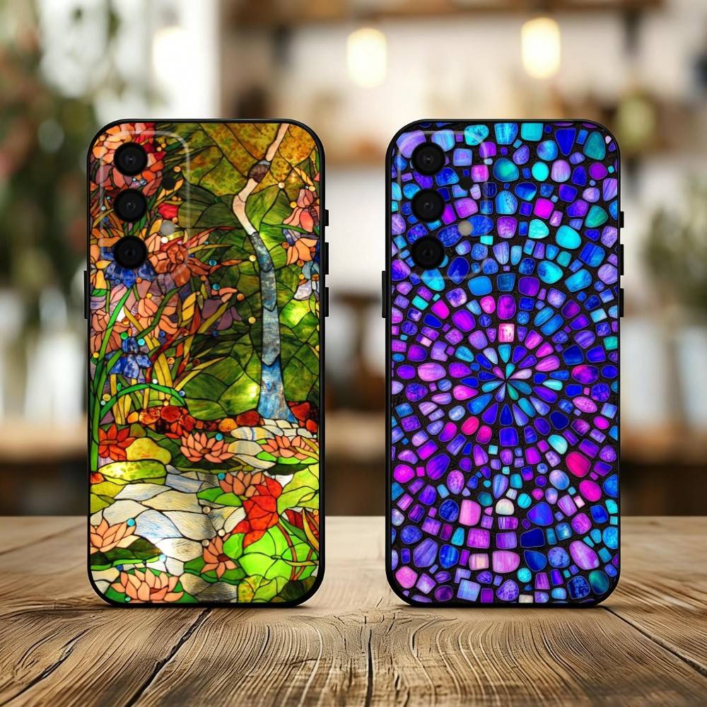 C-Bunt-L G-Glas-S Handyhülle für Samsung Galaxy A73,A72,A71,A70,A53,A52,A51,Andere Weiche Schwarze Hülle