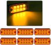 HULA Side Marker Light, 6Pcs 12V 24V 8 LED Truck