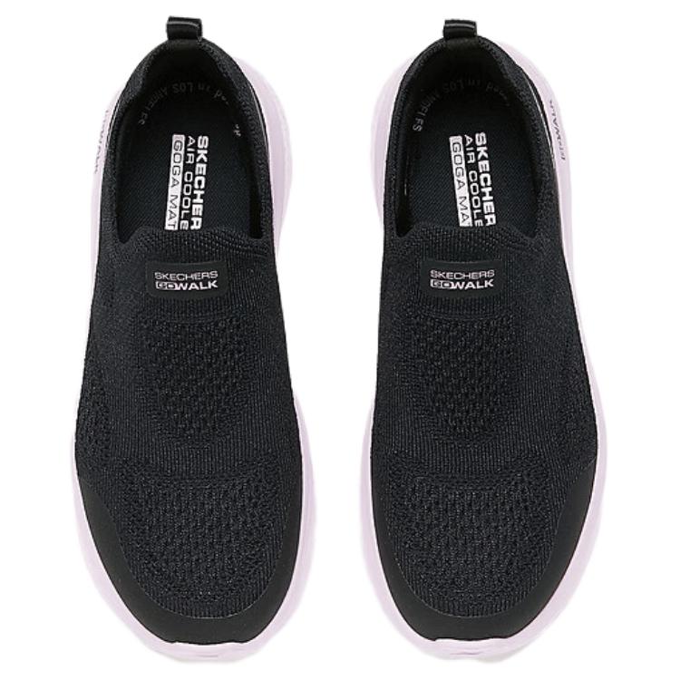 Skechers Go Walk Flex Confortables Polyvalentes Durables Basse Cheville Chaussures Décontractées Baskets Femme Noir 124840-BKMV