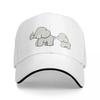 Süße kleine Elefanten lieben Boba Baseballkappen Snapback Mode Baseballmützen Atmungsaktiv Lässig Outdoor Für Unisex und Damen