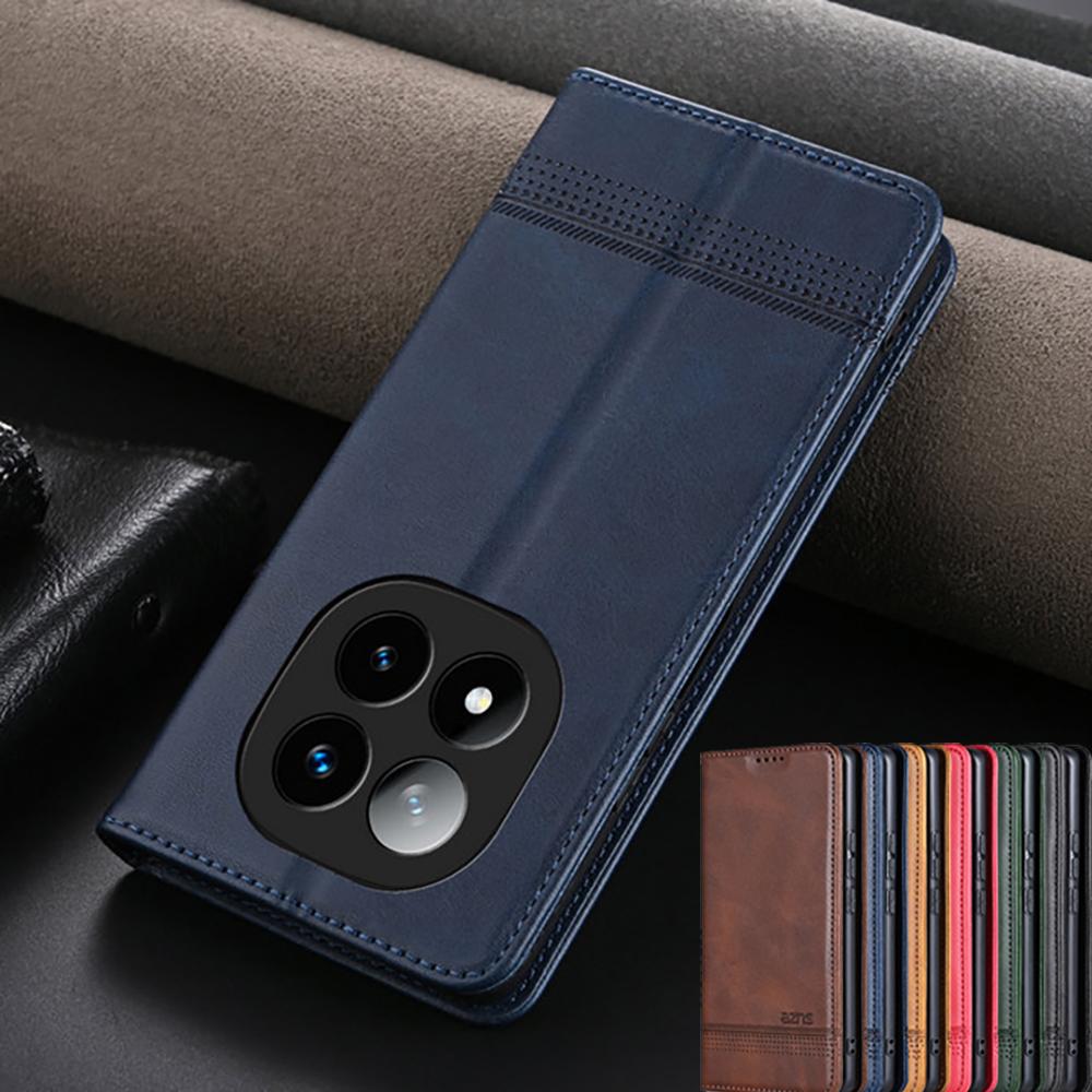 Pro Xiaomi Redmi Note 14 Pro 14S 5G 4G Kožené pouzdro s peněženkou Pro Redmi Note 14 13 Pro Plus 14C 14R Turbo 4 Magnetický Flip kryt