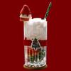 100 Pcs Paper Straws Diversed Food Grade Degradable Christmas Style Disposable Table Decoration Safe Snowflake Print Xmas Drinking Straw for Party