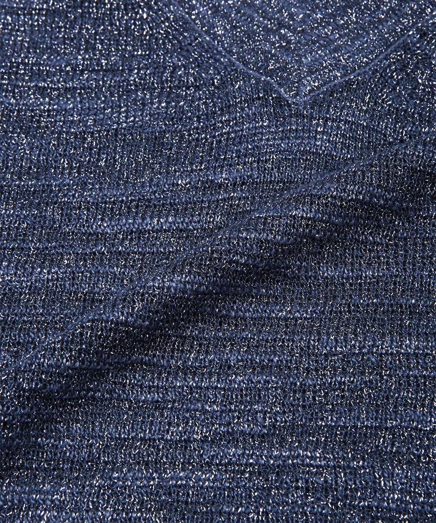 BROOKS BROTHERS Linen Lurex Relaxed Fit Sweater (Blue) (Bbwnwm7245Mes)