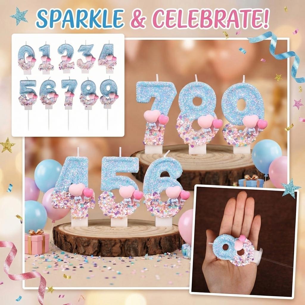 Fashion Cartoon Creative Birthday Candles Party Digital Candles