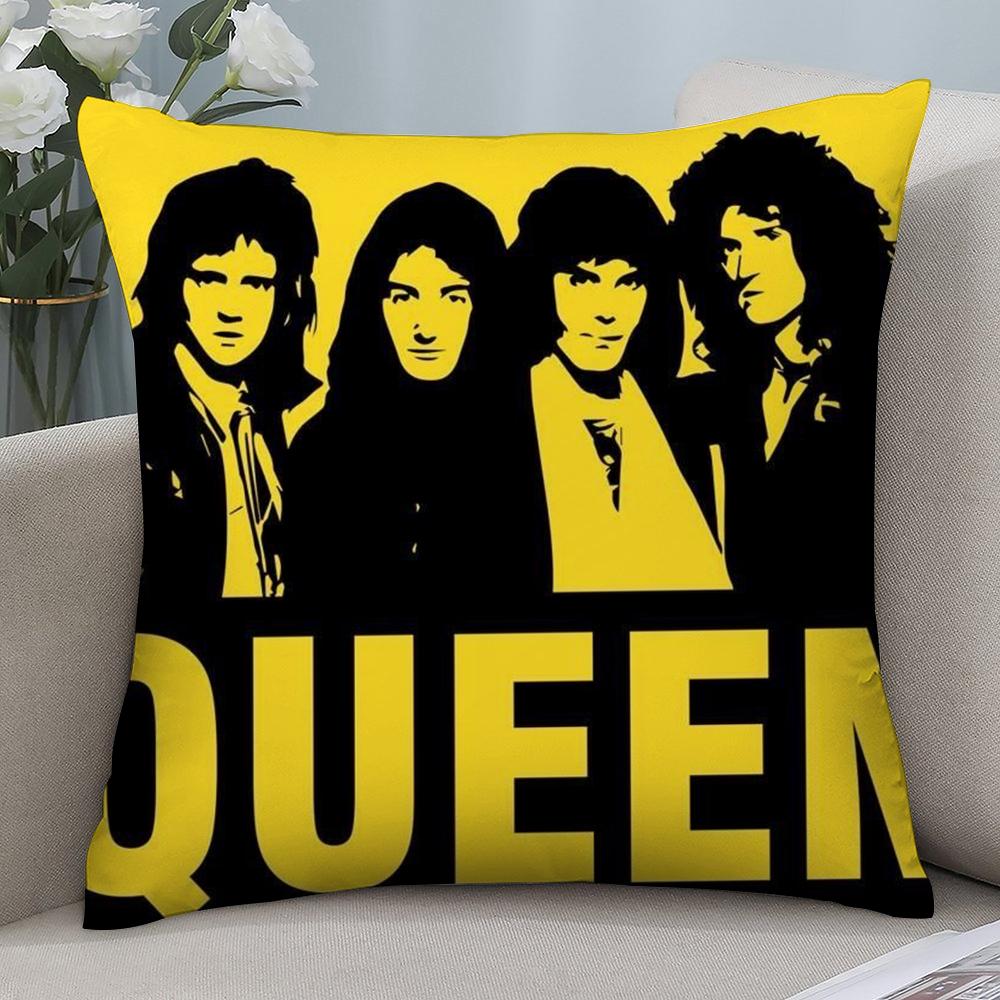 Rock Queen Bands Pillow Case Short Plush Sofa Decorative Gift Home Double-Sided Printing Cushion