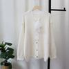 Autumn and Winter New Loose Splicing Lace Knitted Cardigan Soft Waxy Sweet Gentle Wind Sweater Jacket Women