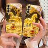 The Golden Fighting Horse For Samsung Galaxy S20 FE S21 S22 S23 Plus S24 Ultra 25Ultra S21+ S9+ S22Plus Golden Glass Phone Case