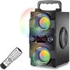 40W(60W Peak) Portable Bluetooth Speakers with Subwoofer Wireless Stereo Rich Bass Boombox with LED Lights