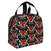 Cartoon Geometrie D-Dashs Videospiel Isolierte Lunchtasche für Camping Reise Tragbar Thermokühlbox Bento Box Damen Herren