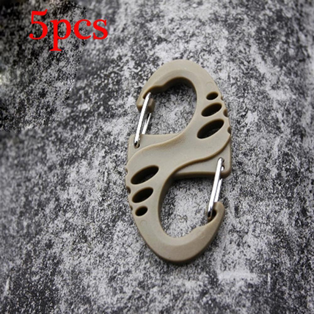 5PCS/10PCS Mini Outdoor Portable Keychain Climbing Hook S-Type Carabiner Dual Buckle