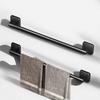 Bathroom Towel Holder White Without Drilling Bathroom Black Towel Rack TowelBar Self-Adhesive Bathroom Towel Rack TowelRail