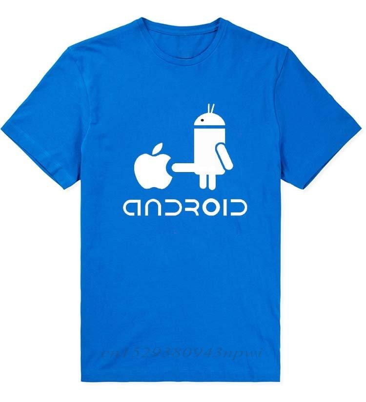 Fashion Men T Shirts Android Robot Male tshirt humor logo printed funny t shirt short sleeve Round Neck Ringer Tees