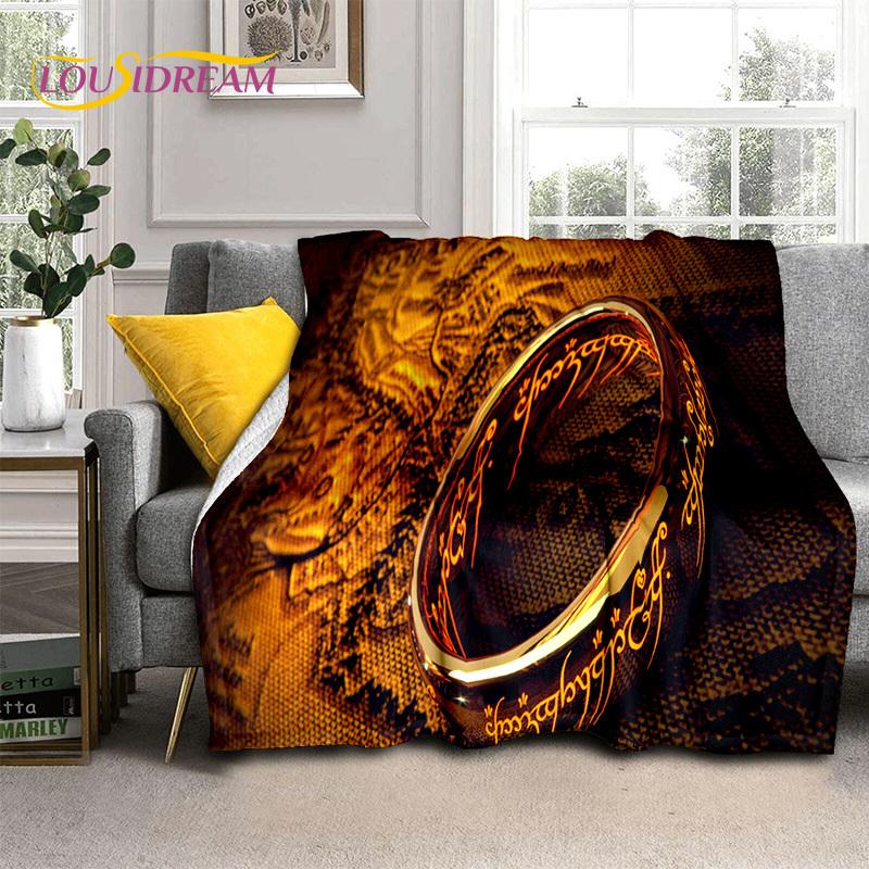 L-Lord of The Rings H-Hobbit Film Zachte Dekens, Houd Warm Plaid Deken Comfortabele Deken voor Picknick Bedden Bank Huis Slaapkamer