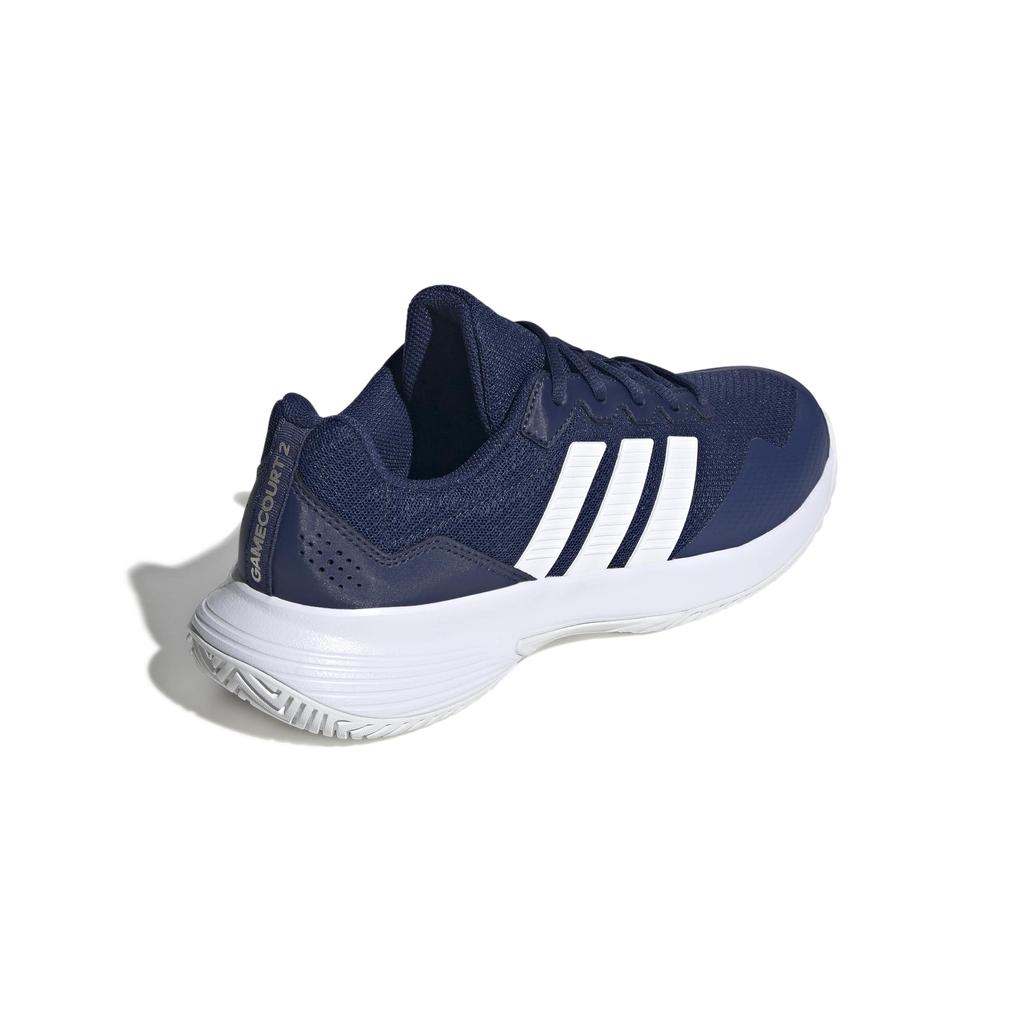 adidas Tennis Shoes Game Court 2 Unisex Adult ONX03 Dark Metallic Cm Blue/Footwear White/Cyber (KI0784) 25.5