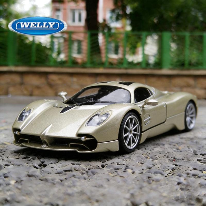 Welly Modèle de Voiture de Sport Pagani Utopia en Alliage 1/24 Métal Moulé sous Pression Véhicules de Course sur Piste Modèle de Voiture Haute Simulation Jouet Cadeau pour Enfants